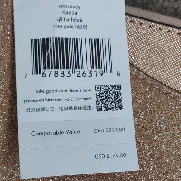 Kate Spade Glittering Rose Gold Crossbody Bag - Picture 4 of 8